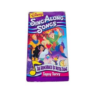 Disney Sing Along Songs VHS Hunchback of Notre Dame Topsy Turvy Video Tape